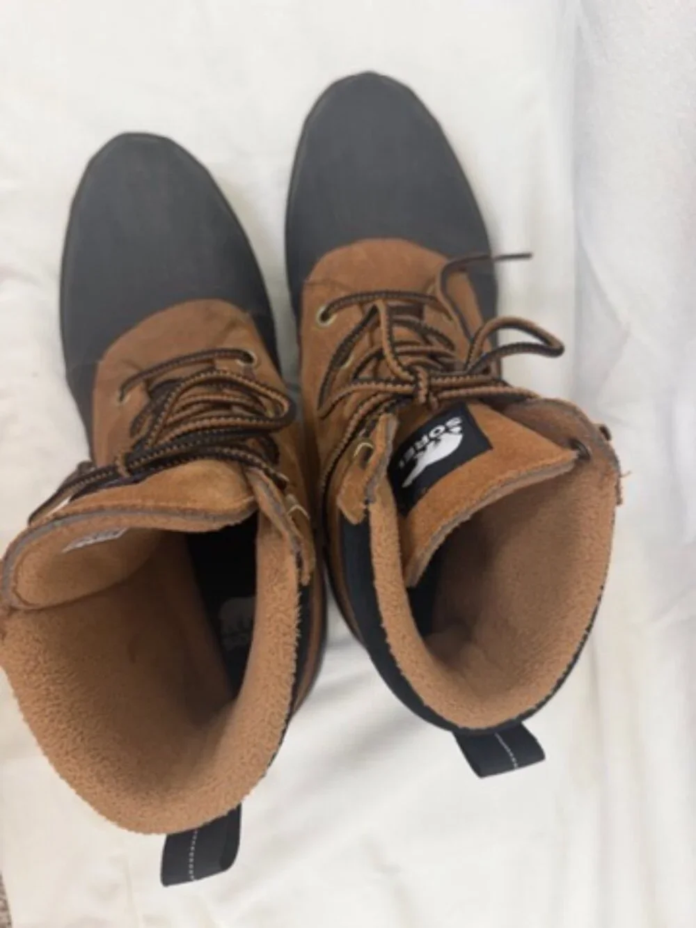 Sorel Cheyanne Metro II WP Velvet Tan Black Waterproof City Boots Mens 12